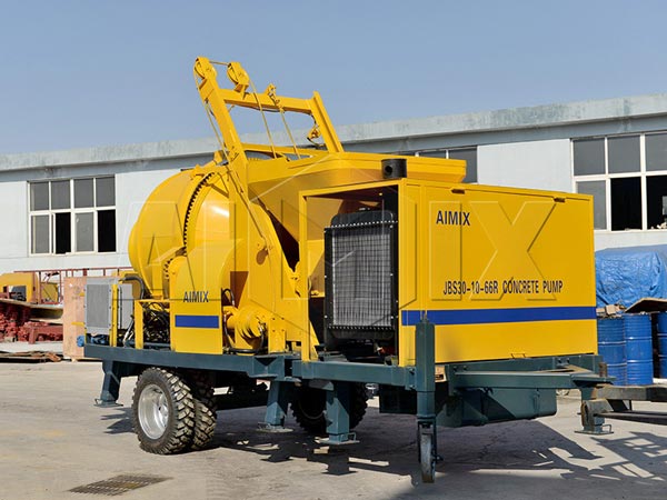 concrete mixer and pump