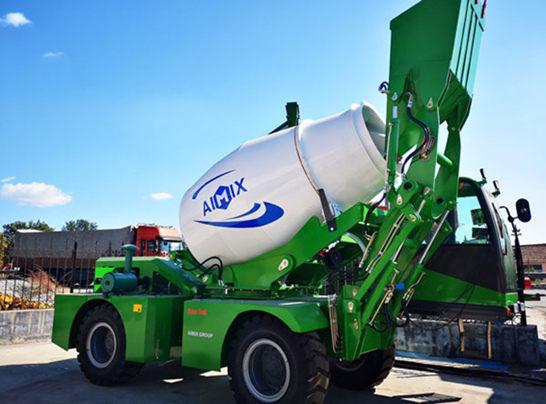 self loading concrete mixer