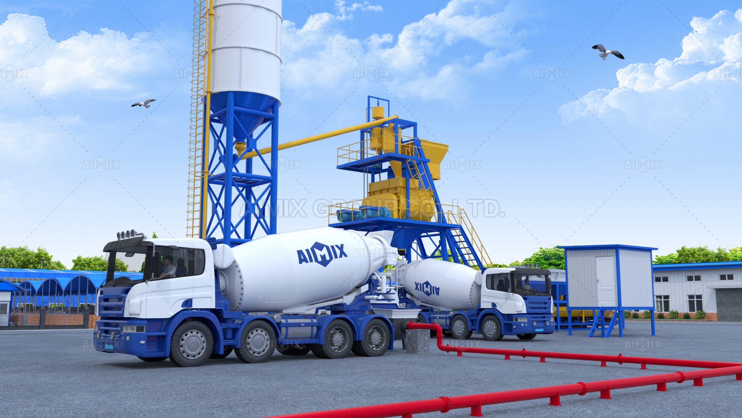 hopper concrete batching plant