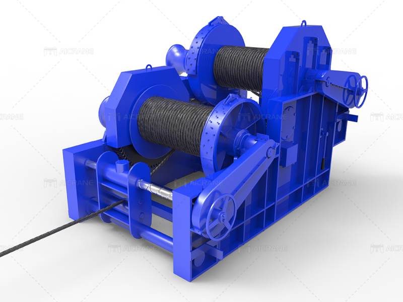 double drum deck winch