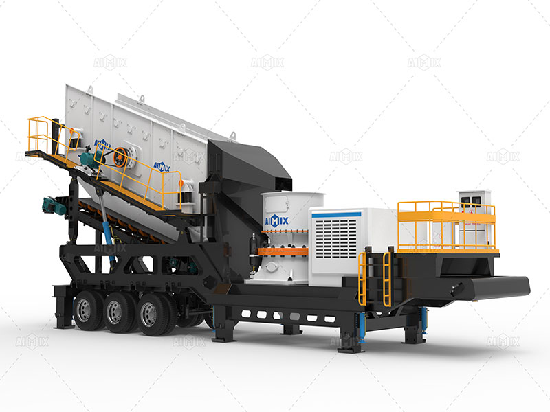 mobile cone quartz crusher plant