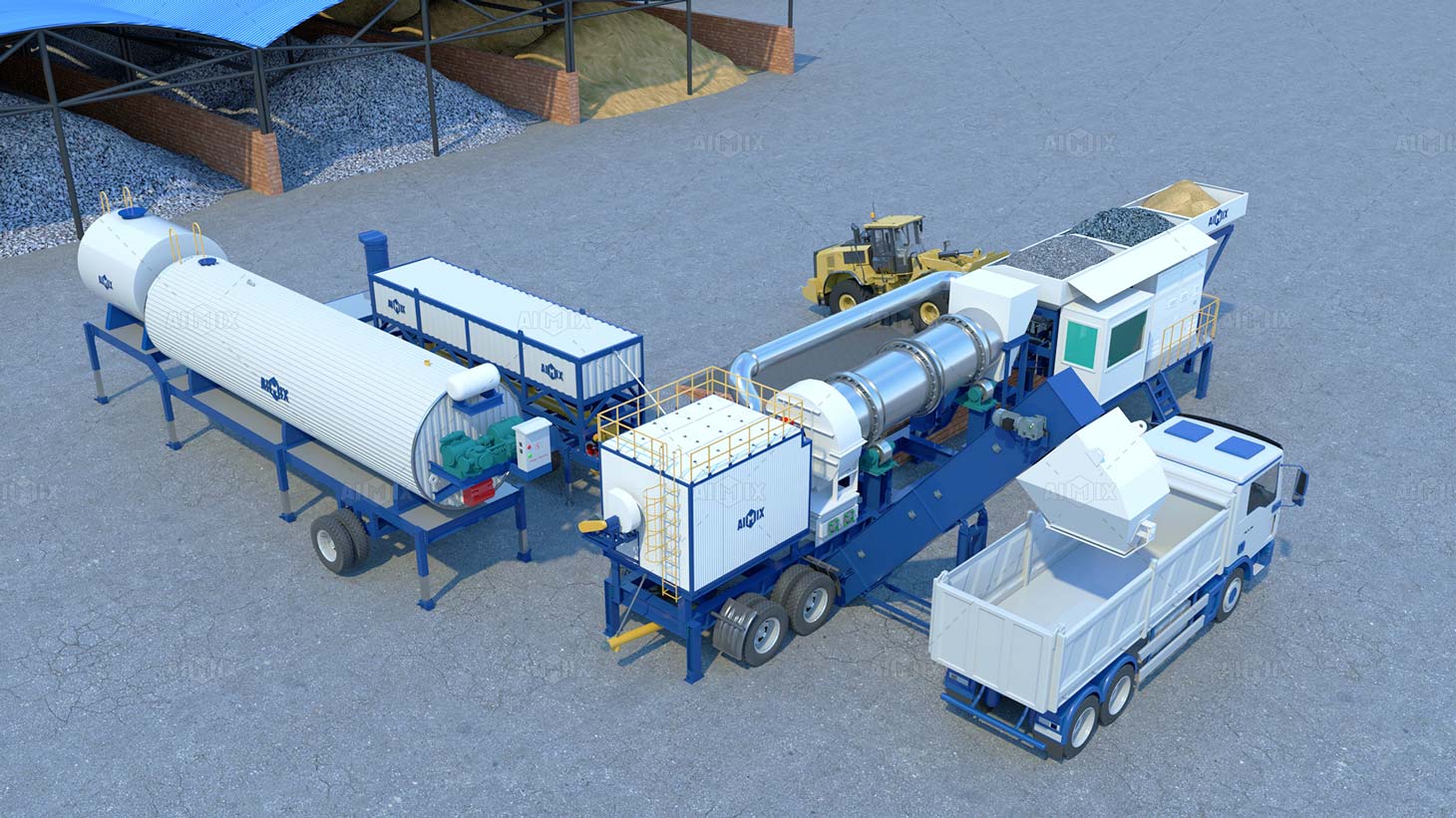 asphalt batching plant mobile in AIMIX