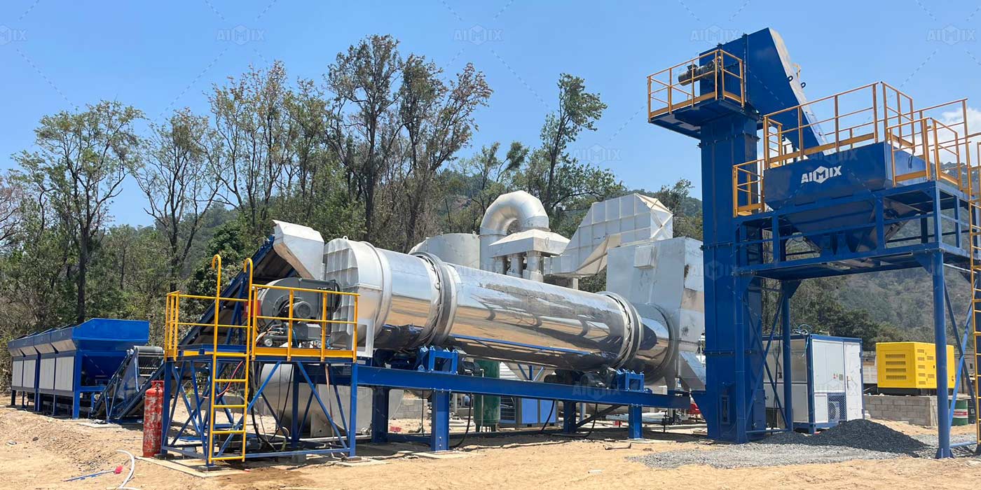 120tph stationary asphalt drum mixing plant in Guatemala