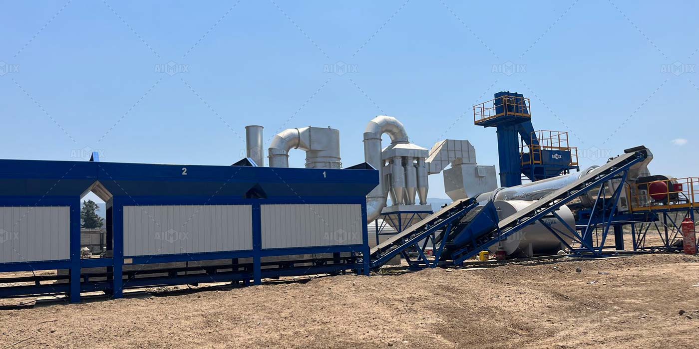 Aimix asphalt drum mix plant for sale on site
